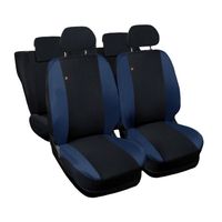 Lupex Shop Housses de siège auto compatibles pour Grande Punto 5p Noir Blue Foncè