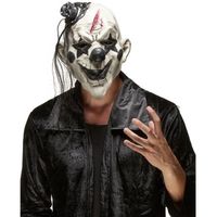 Masque clown rockeur effrayant adulte Halloween - Rouge - Mixte - Intérieur