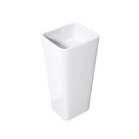 Mai & Mai Lave main évier vasque 40x35x82cm en résine de synthèse blanc rectangulaire lavabo avec trop-plein à poser au sol Col31