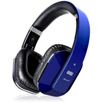 Casque Bluetooth Audio Sans Fil Bleu aptX LL - August EP650 - Low Latency, Micro, USB, Batterie, NFC, Multipoint, PC, TV, Téléphone