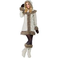 Déguisement d'Esquimau pour femme - Disfrazzes - Robe, capuche, gants et couvre-bottes - Multicolore - Intérieur