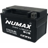 Batterie moto Numax Premium AGM avec pack acide YTX7A-BS 12V 6Ah 105A