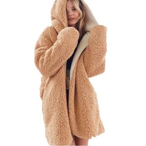 Manteau femme à texture effet mouton fourrure fausse manteau à capuche  manteau réversible parka fourrure femme Kaki-beige - Cdiscount Prêt-à-Porter