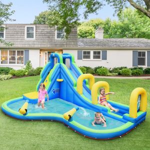 AIRE DE JEUX GONFLABLE COSTWAY Château Gonflable pour 4 Enfants avec Tobo