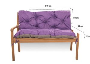 Coussin De Banc Imperméable 110/120/150/180 Cm, Pour Mobilier De Jardin, 2/3/4 Places, Terrasse, Banc, Cuisine, Salle à Manger, Chaise Balancelle, Pour Intérieur Et Extérieur (rouge Vin, 140 X 45 X 5