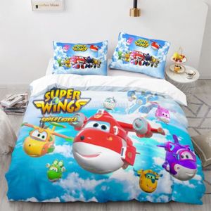 Taie dOreiller 80 x 80 cm Housse de Couette 135 x 200 cm Coton/Renforcé Herding SUPER WINGS Parure de Lit Réversible 