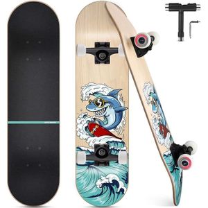 SKATEBOARD - LONGBOARD skateboard, skateboard complet avec double kick 78