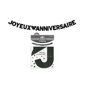 Guirlande Anniversaire Noir Cdiscount Guirlande Anniversaire Noir Cdiscount