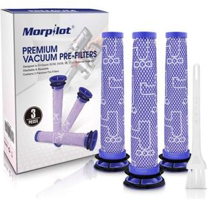 Dyson 3Pcs Filtre Kit for Dyson V6/V7/V8 DC58 DC59 Animal Absolu Aspirateur sans Fil 