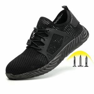 Loiston Chaussures De Sécurité Femme Légères - Baskets De Travail Antidérapantes Embout Acier Respirantes, Confortables EU36-42