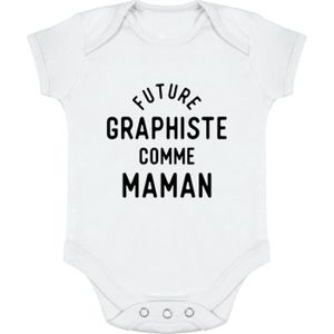 BODY body bébé | Cadeau imprimé en France | 100% coton | Future graphiste comme maman