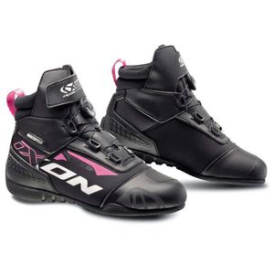 CHAUSSURE - BOTTE Chaussures moto femme Ixon ranker waterproof - noir/blanc/fushia - 36