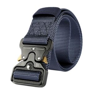 Men's Canvas Tressé Ceinture Élastique Tissé Boucle Ceinture Ceinture Sangles LC