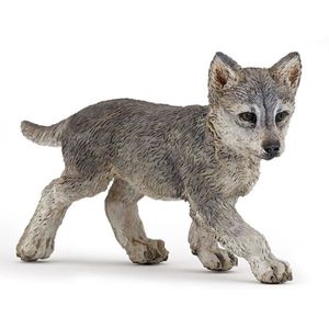 2738-29 Figurine Plastoy Animal Loup Gris 