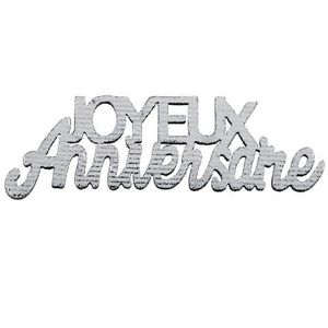 Centre De Table Lettre Joyeux Anniversaire En Bois Blanc Et Or Metallique X1 Ref 6644 Cdiscount Maison