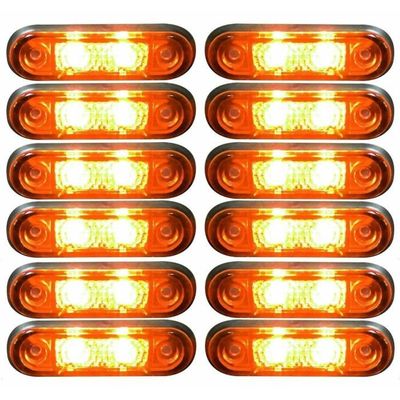 Lot de 6 feux de position latéraux à 8 LED pour camion, remorque Lot de 6 feux de position latéraux à 8 LED pour camion, remorque