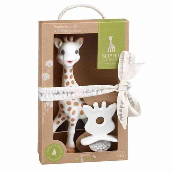 Coffret naissance prêt à offrir Sophie la girafe et Colo'rings