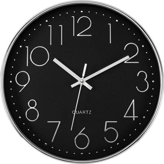 Horloges Murales Silencieuses – Lot De 2 – Diamètre 20 Cm – Mouvement Silencieux – Design Rond Moderne – Rose – Pour Chambre, Bureau, Salon