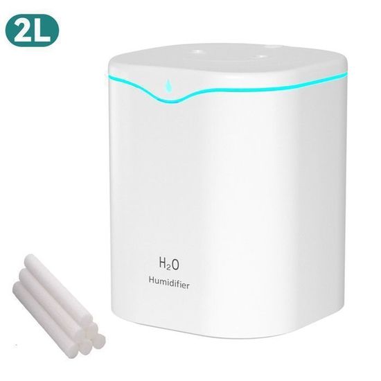 Humidificateur D'air 1,2 L Mini Avec Lumière - 6 Vitesses - 20 DB Silencieux - Pour Chambre, Bureau