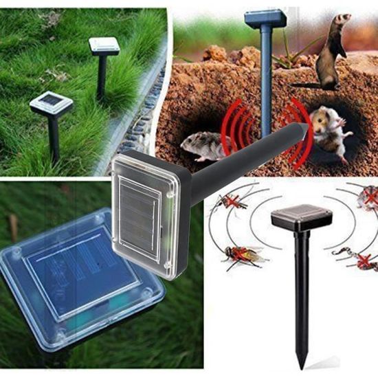 extérieur étanche Animal Répulsif Ratones Souris Répulsif Taupe Rongeur Jetty extérieur Légumes Land Villa Tech Animal Répulsif Mole Snake Mouse Ultrasons Répulsif Mouse 
