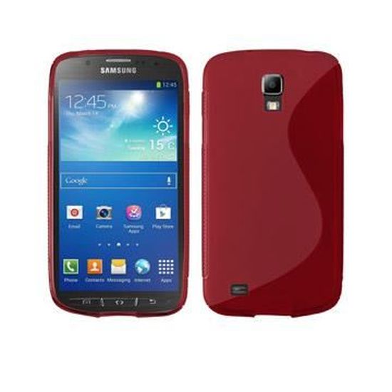 Coque Housse S-Line rouge Samsung Galaxy S4 Active