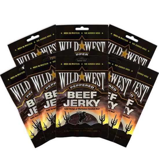 Wild West Jerky Peppered 8 x 85 grammes Cdiscount Au quotidien