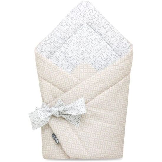 Nid D'ange Bébé Bellochi Réversible 75x75 Cm - Coton Hypoallergénique, Minky Doux - Couverture Enveloppante