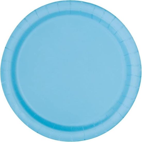 lot de 20 assiettes À dessert rondes résistantes de 17 8 cm bleu