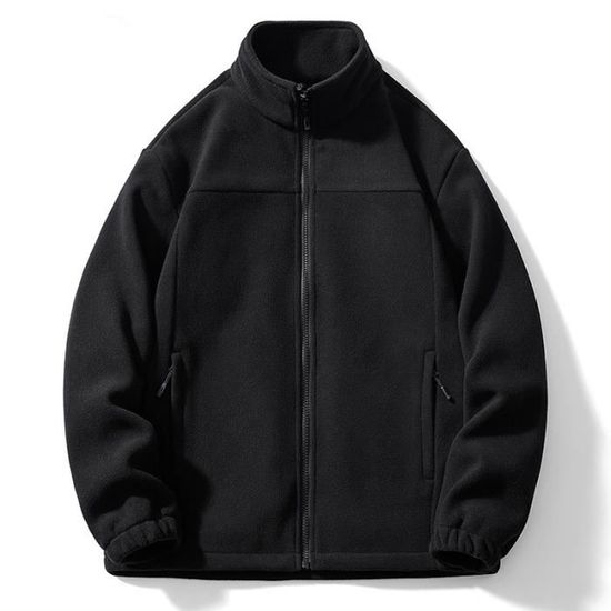 Veste De Baseball Simple à Col Montant Et Ourlet Droit Pour Homme