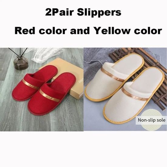 Chaussons De Bain En éponge - Pantoufles Invités Antidérapantes - Lavables - Avec Semelle Mémoire De Forme