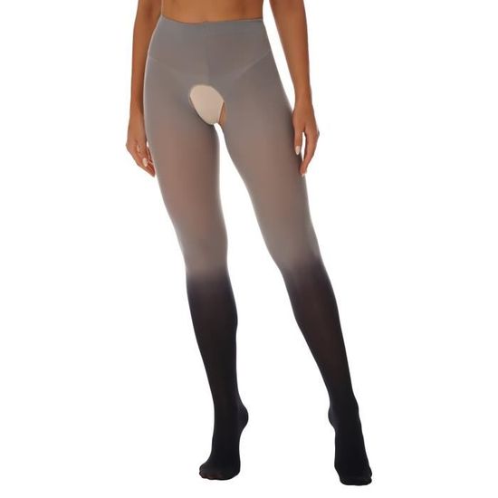 Collants Porte-jarretelles Femme – Ouvert Entrejambe – Transparent – Taille Unique – 80% Nylon 20% Élasthanne – Pour Soirée Ou Lingerie