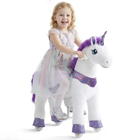 FINOOS Pony Ride Cheval à Bascule - Peluche sur Roues - Inline - Poney FINOOS Pony Ride Cheval à Bascule - Peluche sur Roues - Inline - Poney