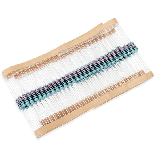 100 Résistances Film Métal 1W 220 Ohm ±5% - Uxcell - Pour électronique