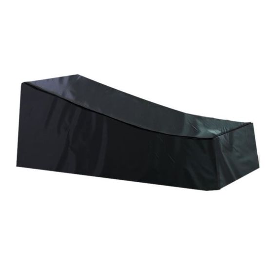 Housse De Protection Ultra Résistante Pour Transat De Jardin - Imperméable 210D Avec Cordon De Serrage - Noir (208x76x78 Cm)