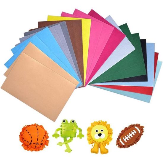 Tissu Feutre Loisirs Créatifs Feutre Tissu Non Tissé - Lot 10 Feuilles 20x30cm - Multi-couleurs Pour Loisirs Créatifs Projets Créatifs Manuels