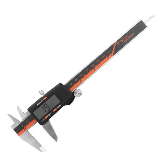Pied à Coulisse Numérique 150 Mm / 6" Acier Inoxydable – Grand Écran LCD, Précision 0,01 Mm, 4 Modes De Mesure Pour Bricolage Et Maison