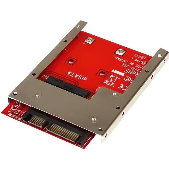 STARTECH Adaptateur SSD mSATA vers SATA de 2,5" - Convertisseur SSD Mini SATA vers SATA 2,5 pouces