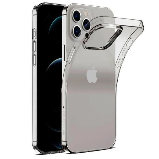 Pour Apple iPhone 12 Pro Max 6.7": Coque Silicone gel UltraSlim et Ajustement parfait - TRANSPARENT