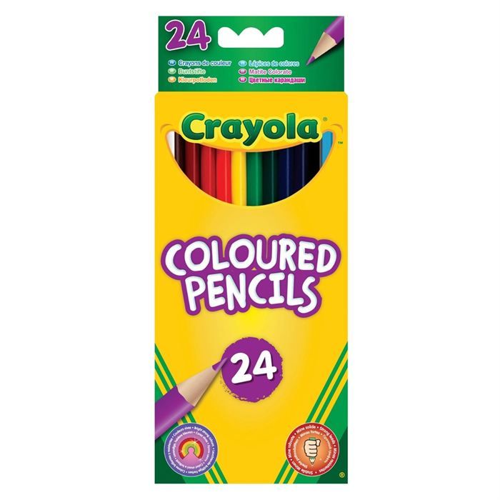 24 crayons de couleur triangulaire