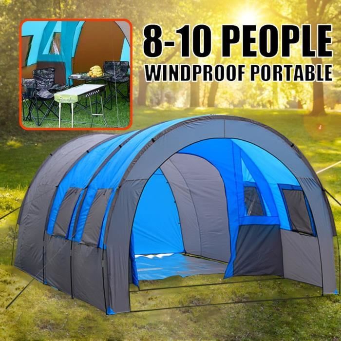 Randonnée de camping de tente de tunnel imperméable de double couche de tissu d'Oxford YHF200706002_5340