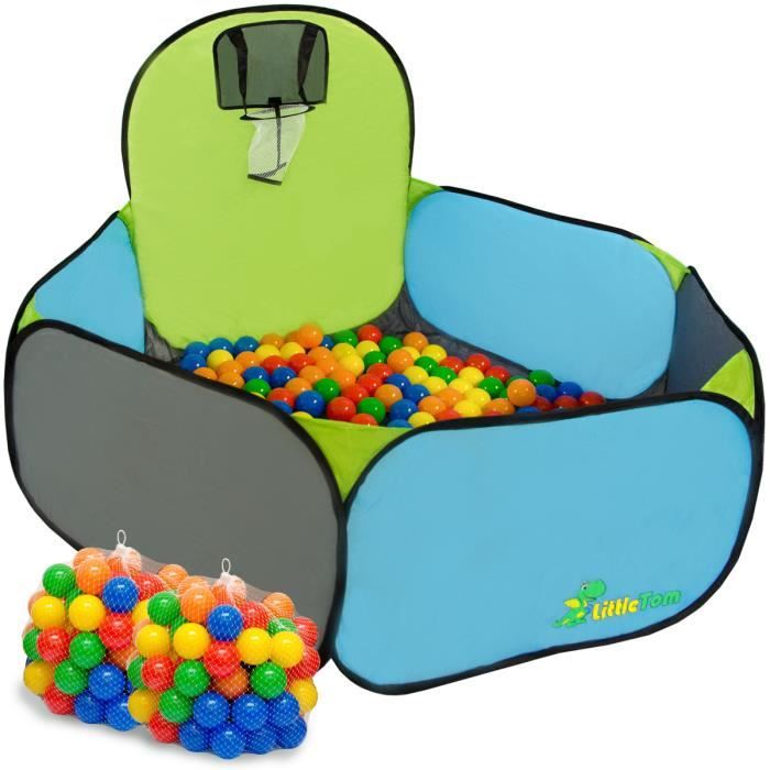 Piscine Tente Pumba de eyepower + 200 balles colorées + panier de basket-ball + étui pour le garder / transporter | jeu jouet pou...