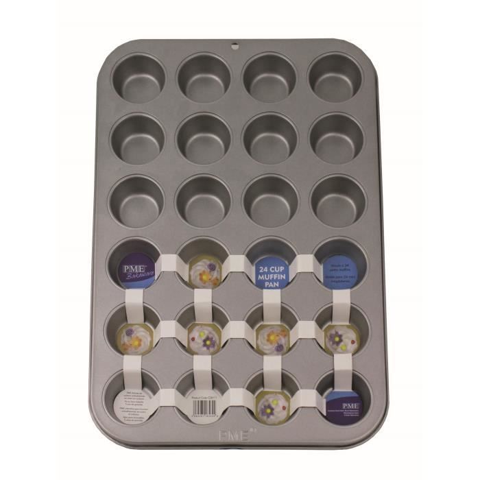 PME Anti-Adhésif 24 TASSE MINI MUFFIN Gâteau Cuisiner Plat Étain Plaque Sucre