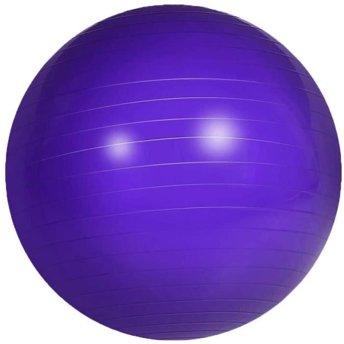GYM BALL on dexercice 45Cm AntiBurst Gym Ball with Pump Swiss Ball for Yoga Pilates Pregnancy Fitness Purple1413