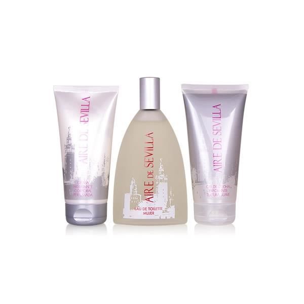 AIRE SEVILLA CLASICA COFFRET 3 PIÈCES : AIRE DE SEVILLA EDT 150ML + GEL EXFOLIANT 150ML + LOTION POUR LE CORPS 150ML.
