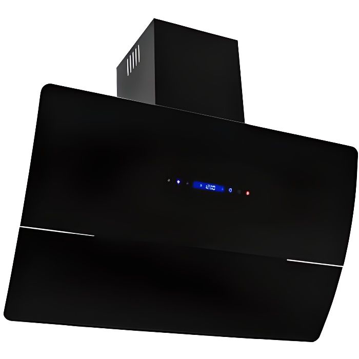 Hotte aspirante murale décorative 90cm - évacuation ou recyclage 756m³-h -Noir HB051 -BOT