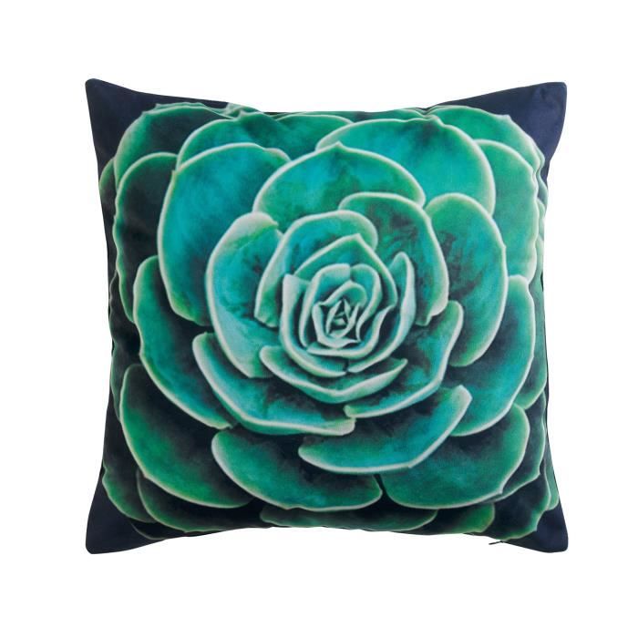 CDaffaires coussin dehoussable compresse 45 x 45 cm velours imprime arty des. place