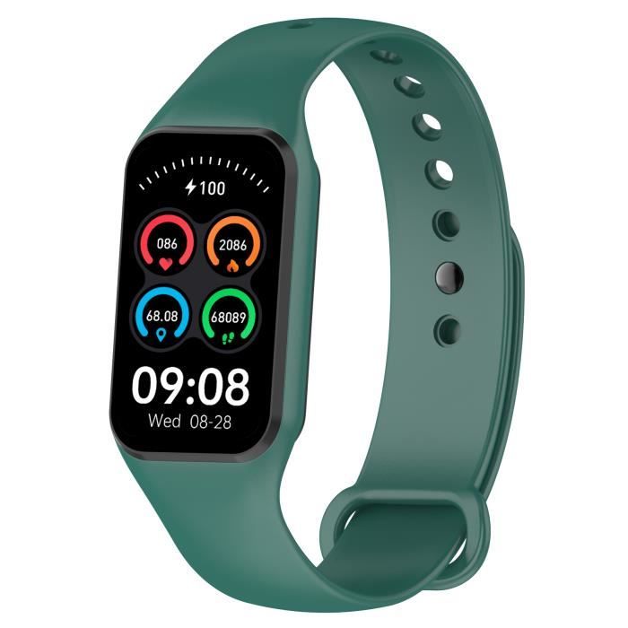 FeipuQu Montre connectée homme femme 24 Modes de Sport SmartWatch de Fitness Tracker Podometre Cardio étanch pour Android IOS vert
