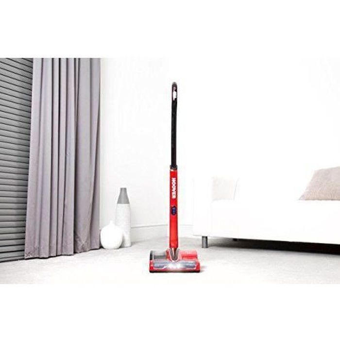 Hoover 39400312 - ELECTROMENAGER - ASPIRATEUR BALAI - Balai sans fil, 0.8 liters, rouge métallique/noir
