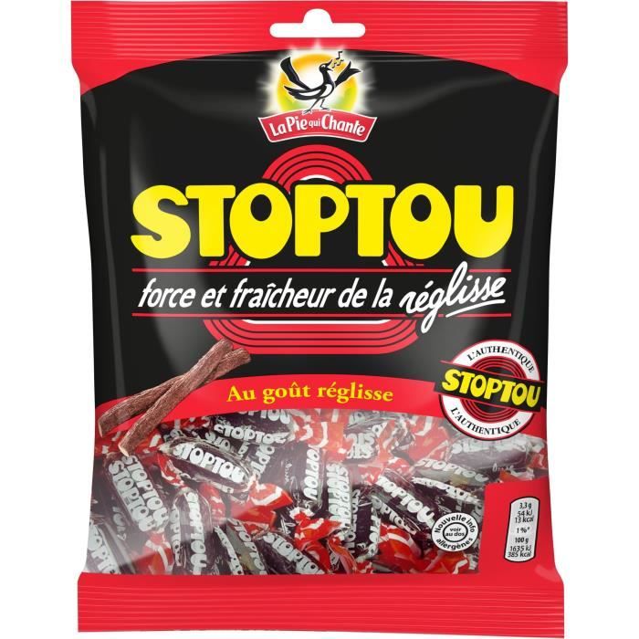 LA PIE QUI CHANTE Bonbons Stoptou Réglisse - 165 g