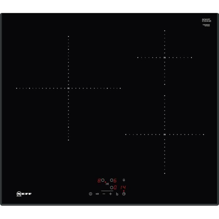 Neff - plaque de cuisson à induction 60cm 3 feux 7400w noir - t46ub20x0